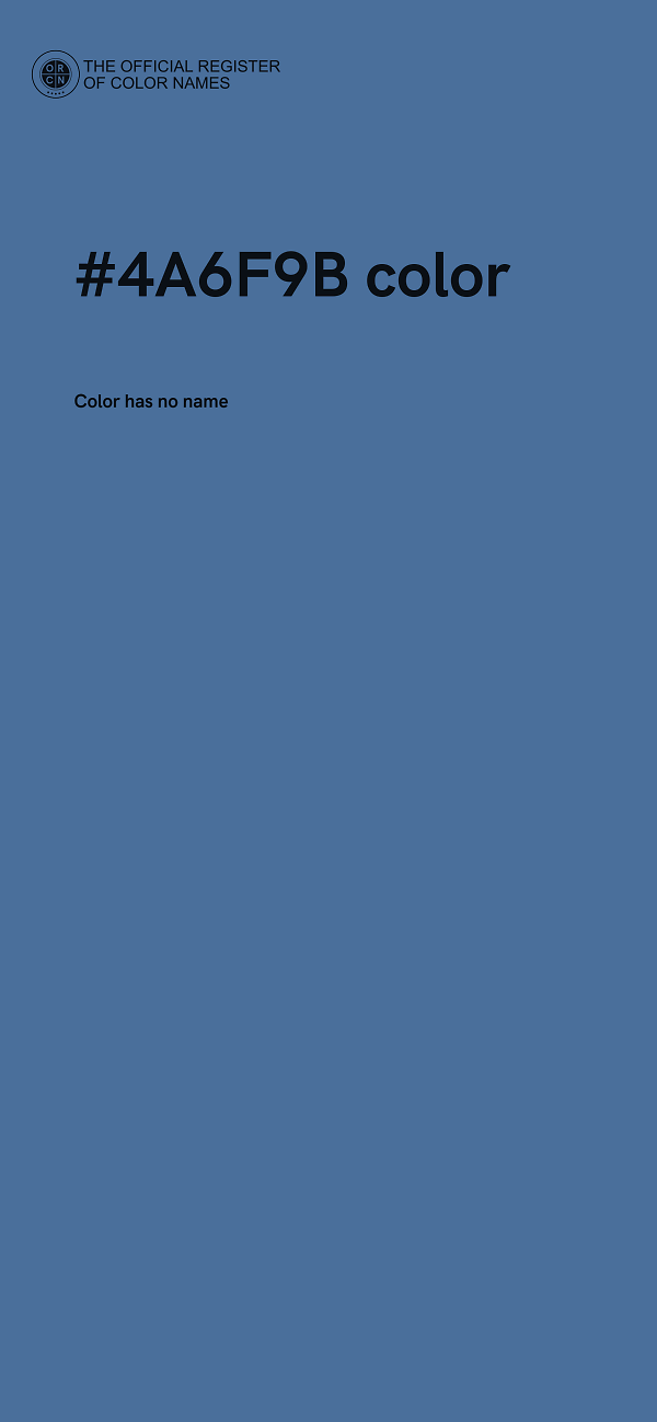 #4A6F9B color image