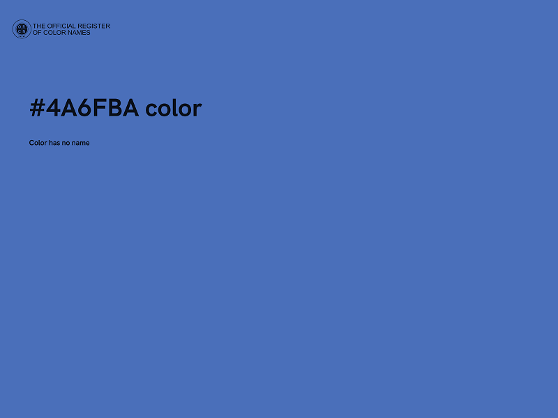 #4A6FBA color image