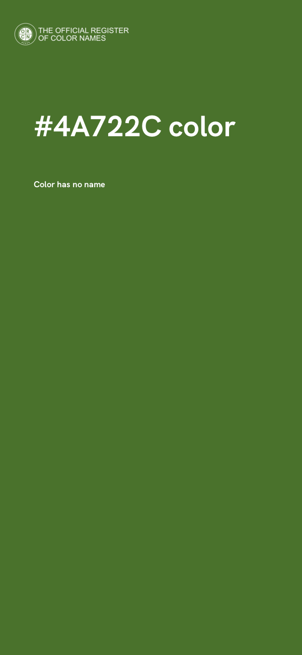 #4A722C color image