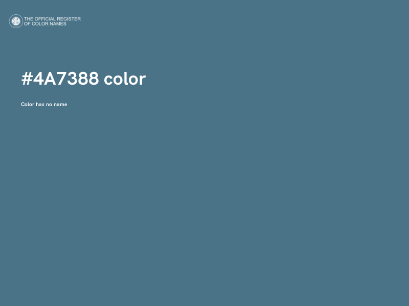 #4A7388 color image