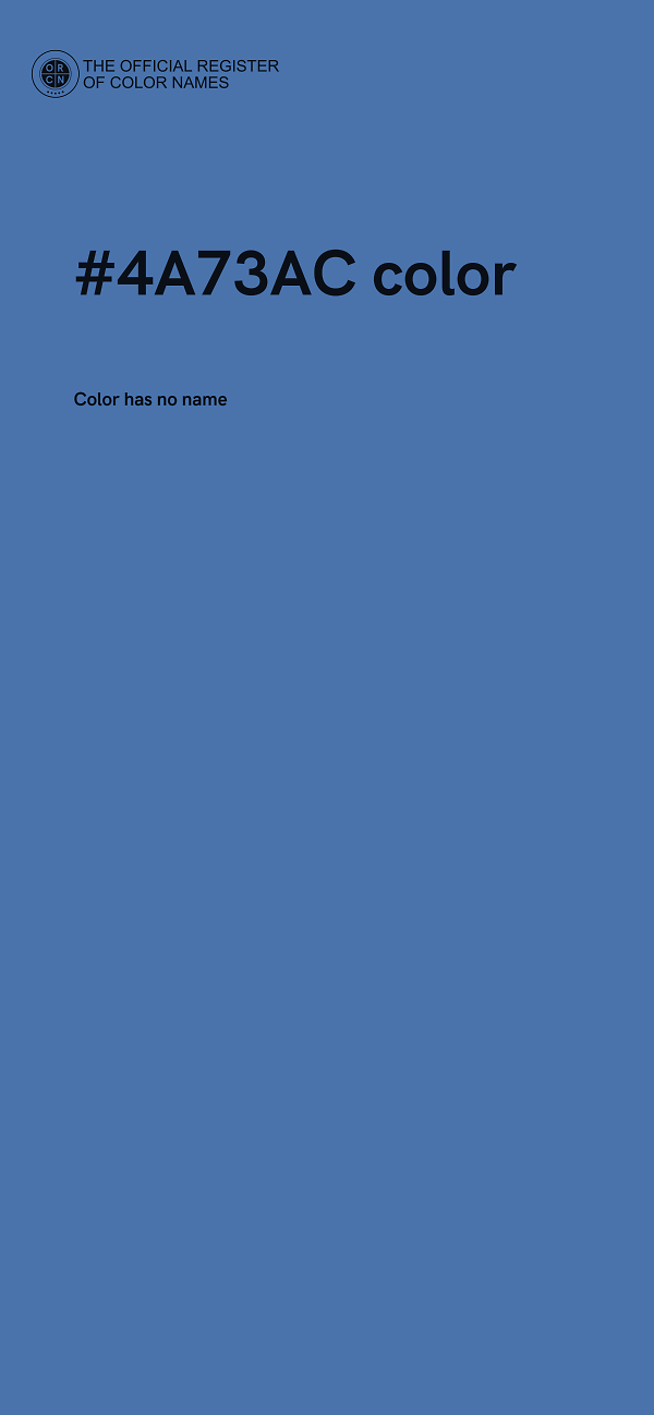 #4A73AC color image