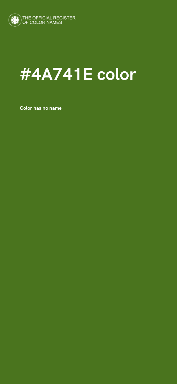 #4A741E color image