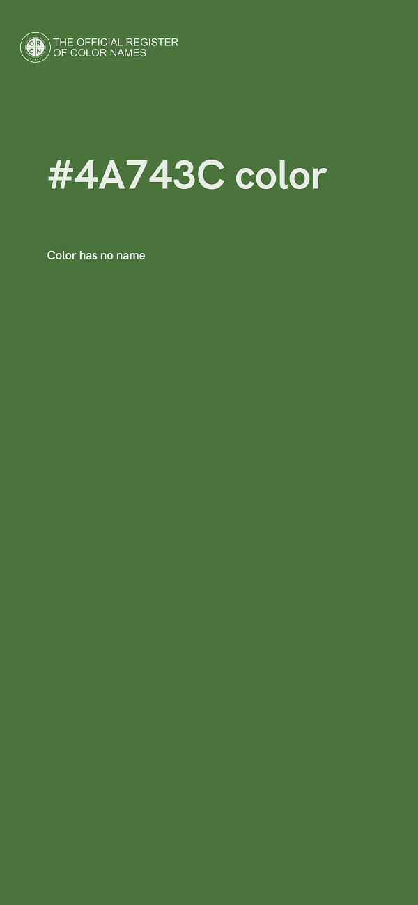 #4A743C color image