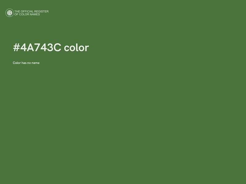 #4A743C color image