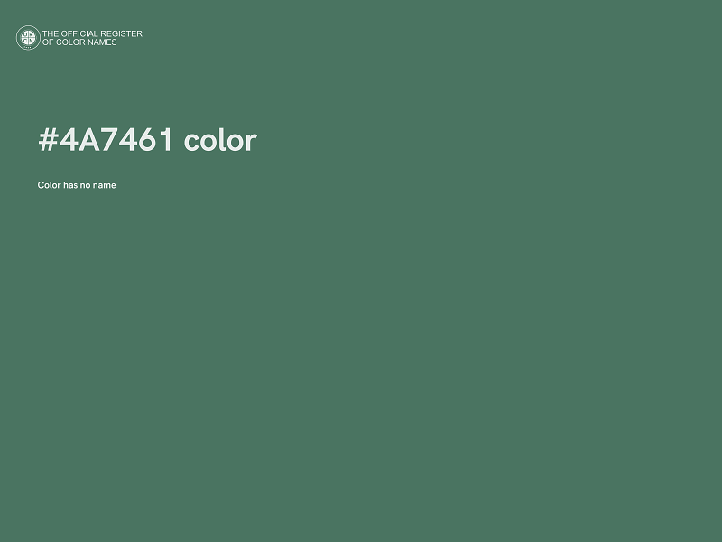 #4A7461 color image