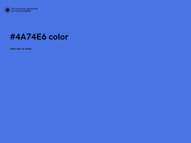 #4A74E6 color image