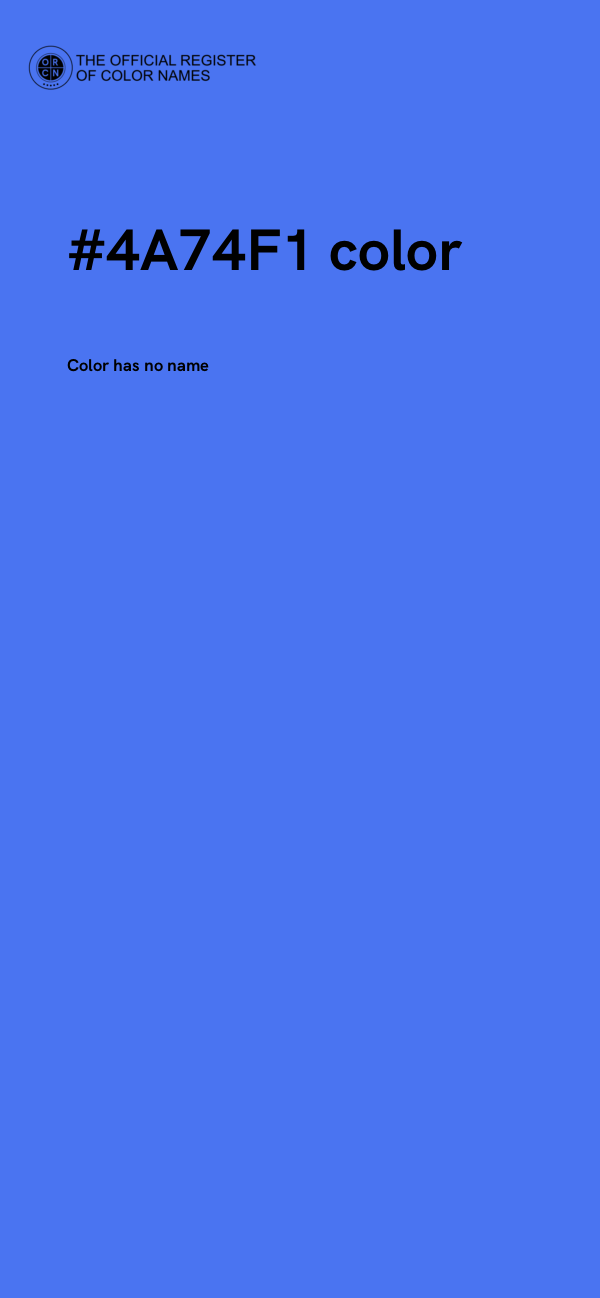 #4A74F1 color image