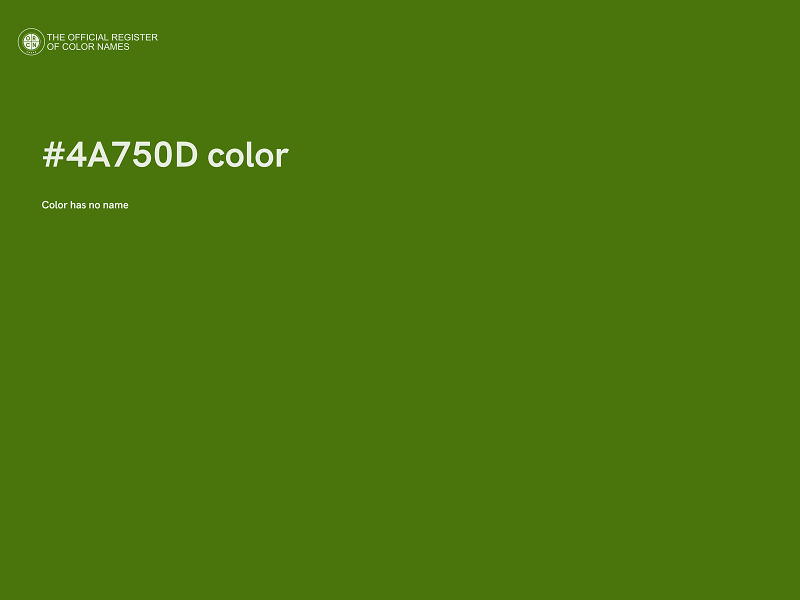 #4A750D color image