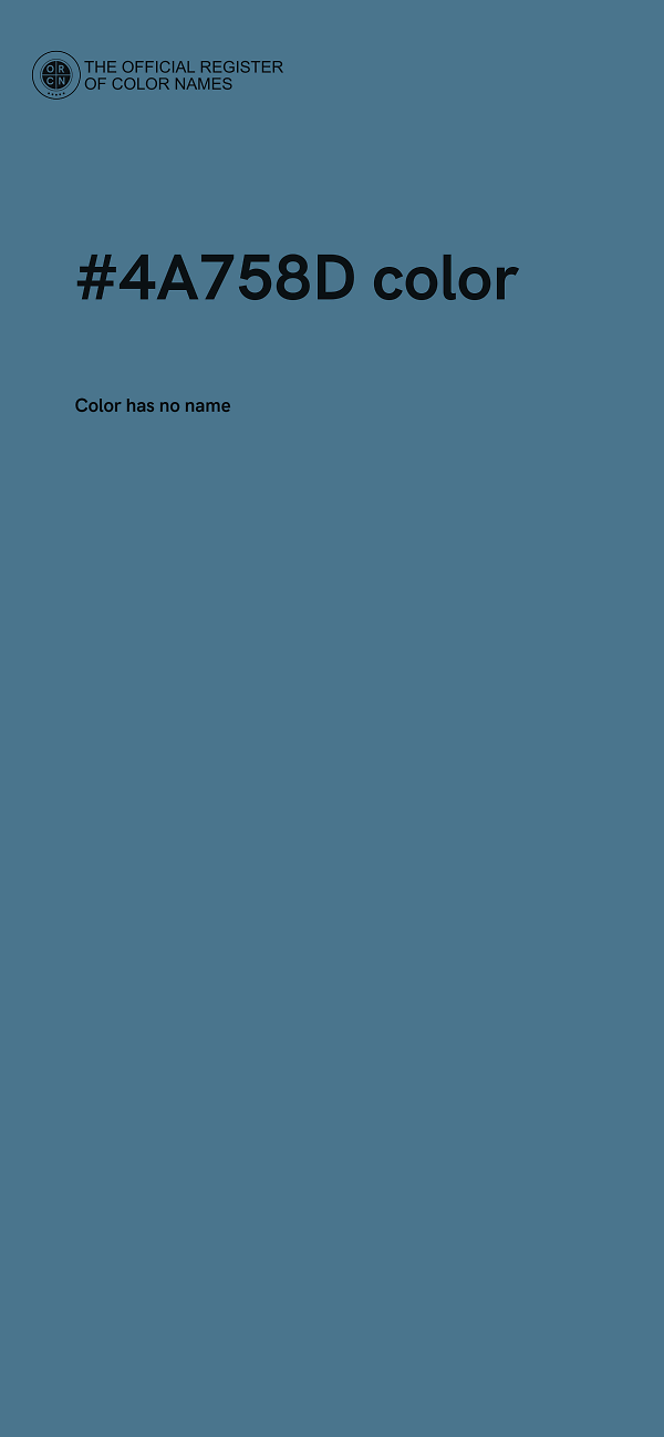 #4A758D color image