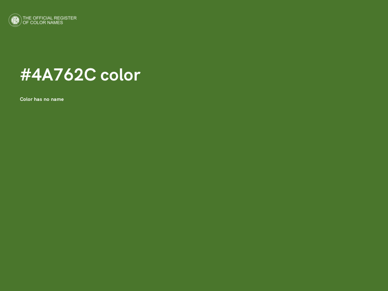#4A762C color image