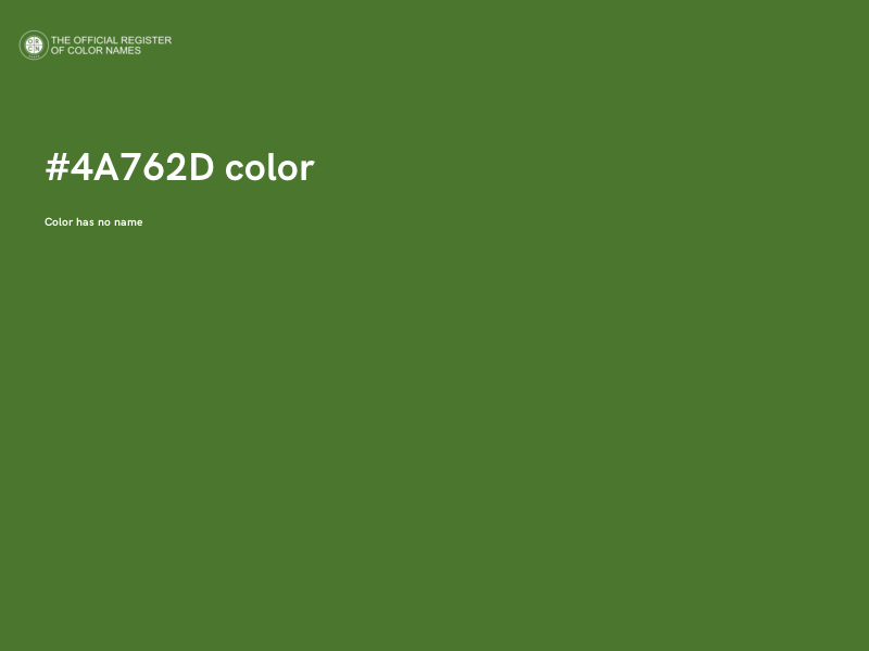 #4A762D color image