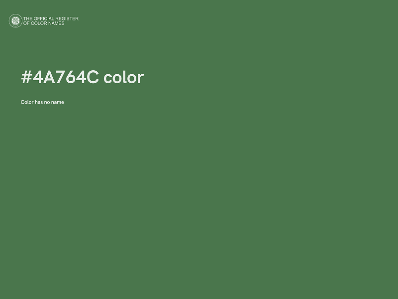 #4A764C color image