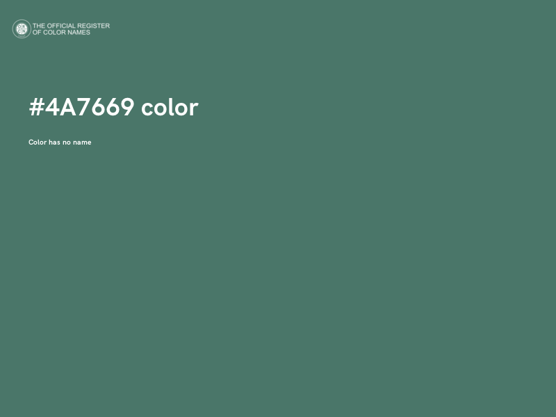 #4A7669 color image