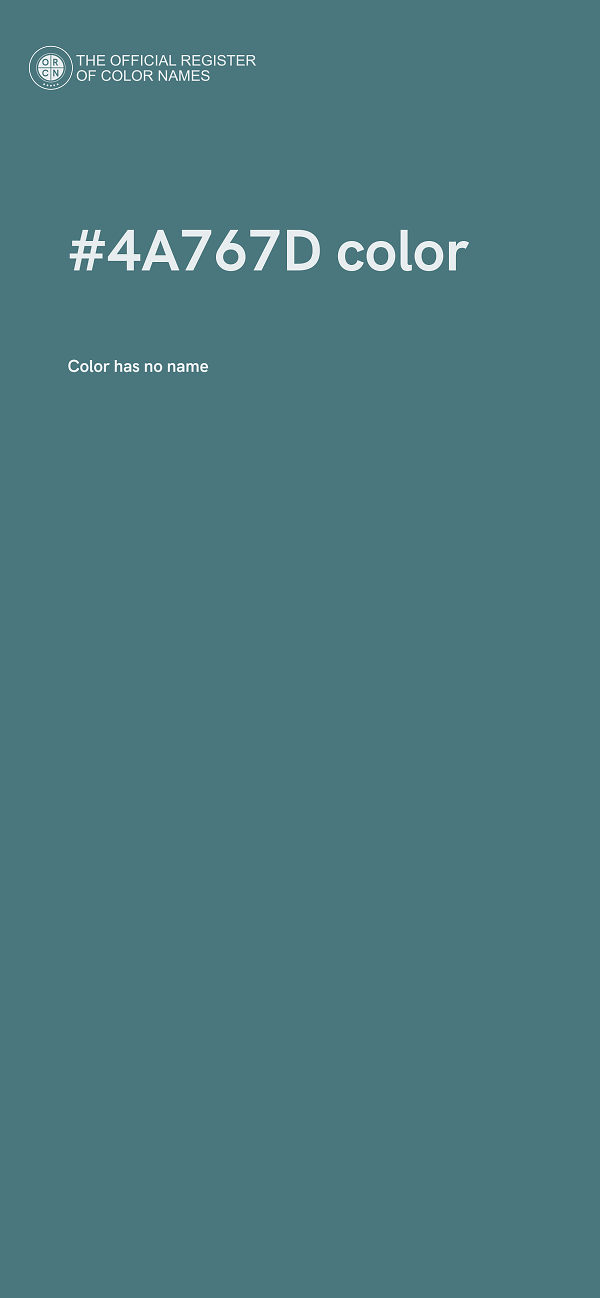 #4A767D color image