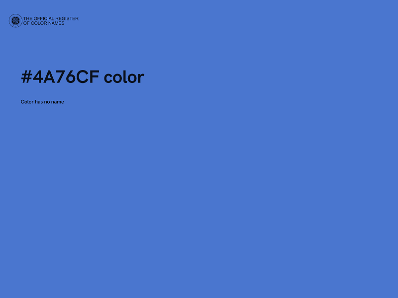 #4A76CF color image