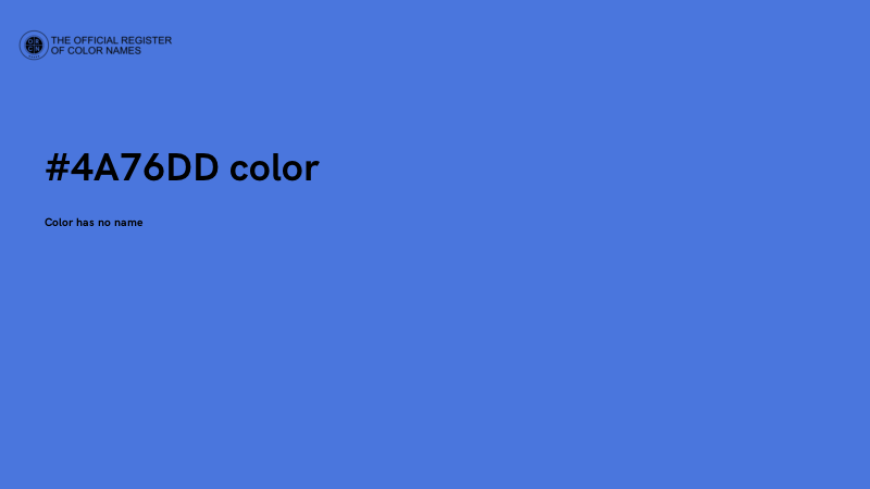 #4A76DD color image