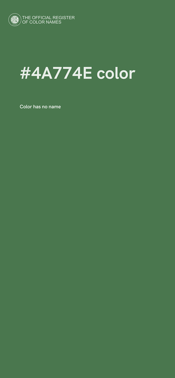 #4A774E color image