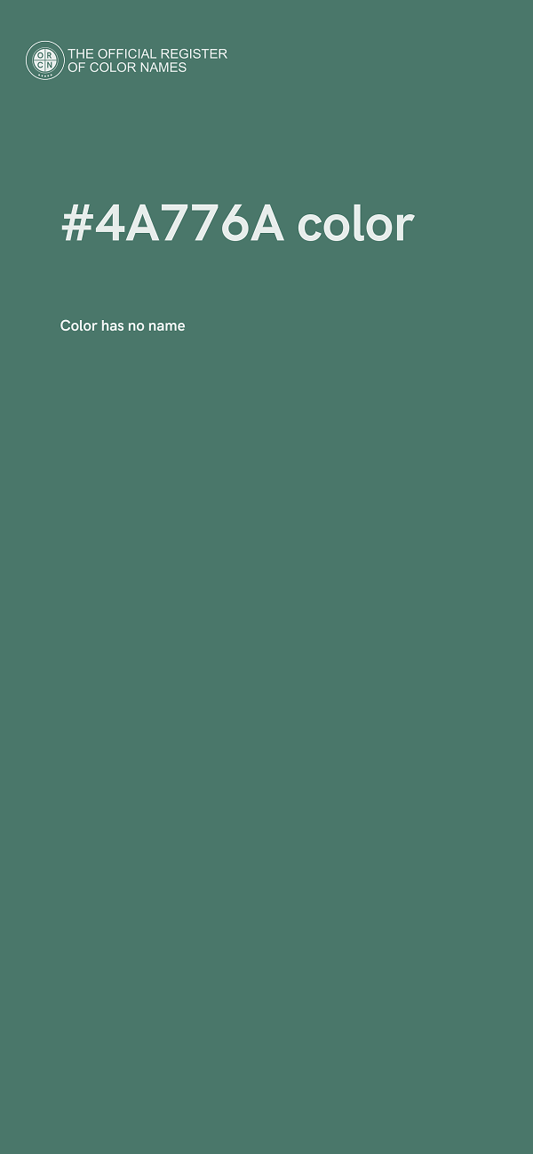 #4A776A color image