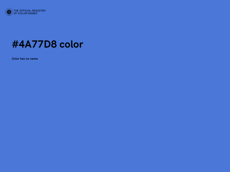 #4A77D8 color image