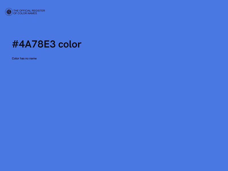 #4A78E3 color image