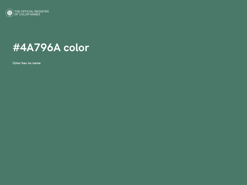 #4A796A color image