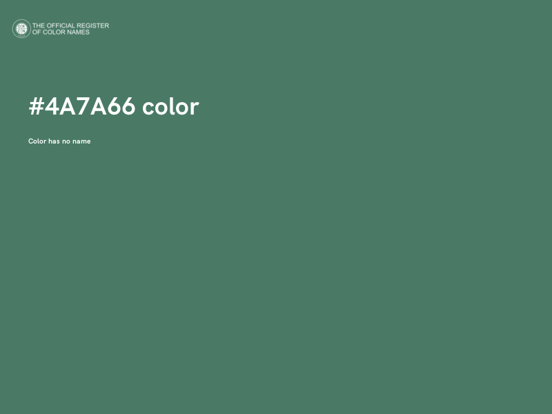 #4A7A66 color image