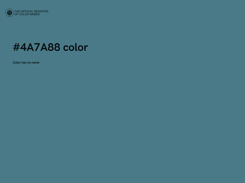 #4A7A88 color image