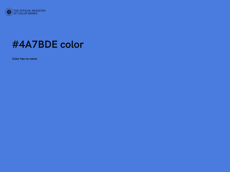 #4A7BDE color image