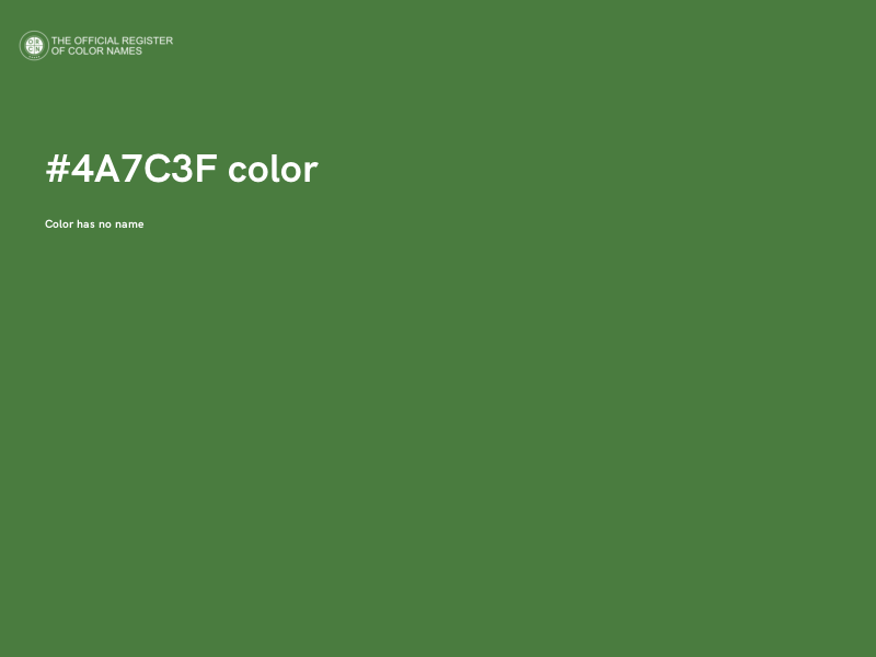 #4A7C3F color image