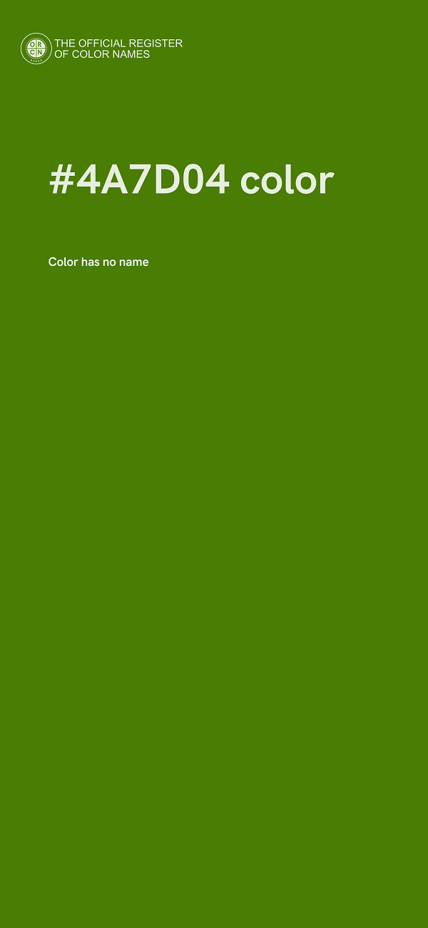 #4A7D04 color image