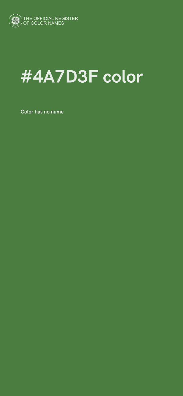 #4A7D3F color image