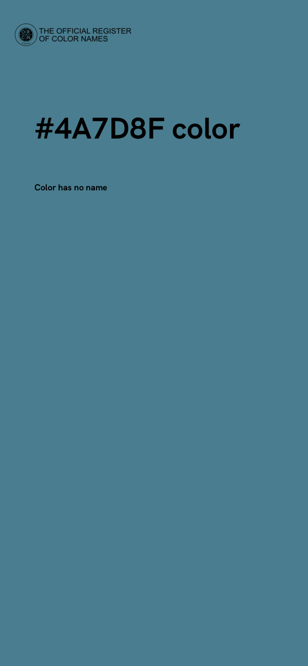 #4A7D8F color image
