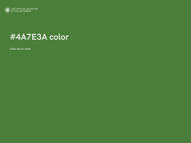 #4A7E3A color image