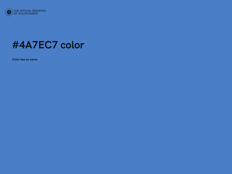 #4A7EC7 color image