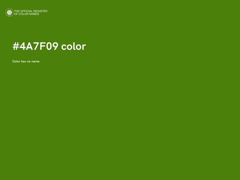 #4A7F09 color image