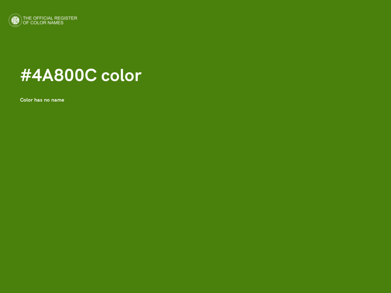 #4A800C color image