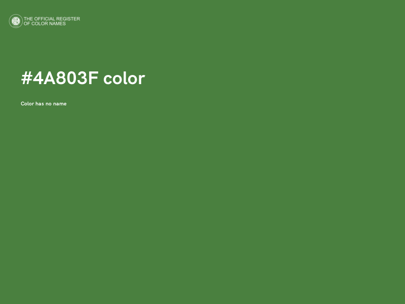 #4A803F color image