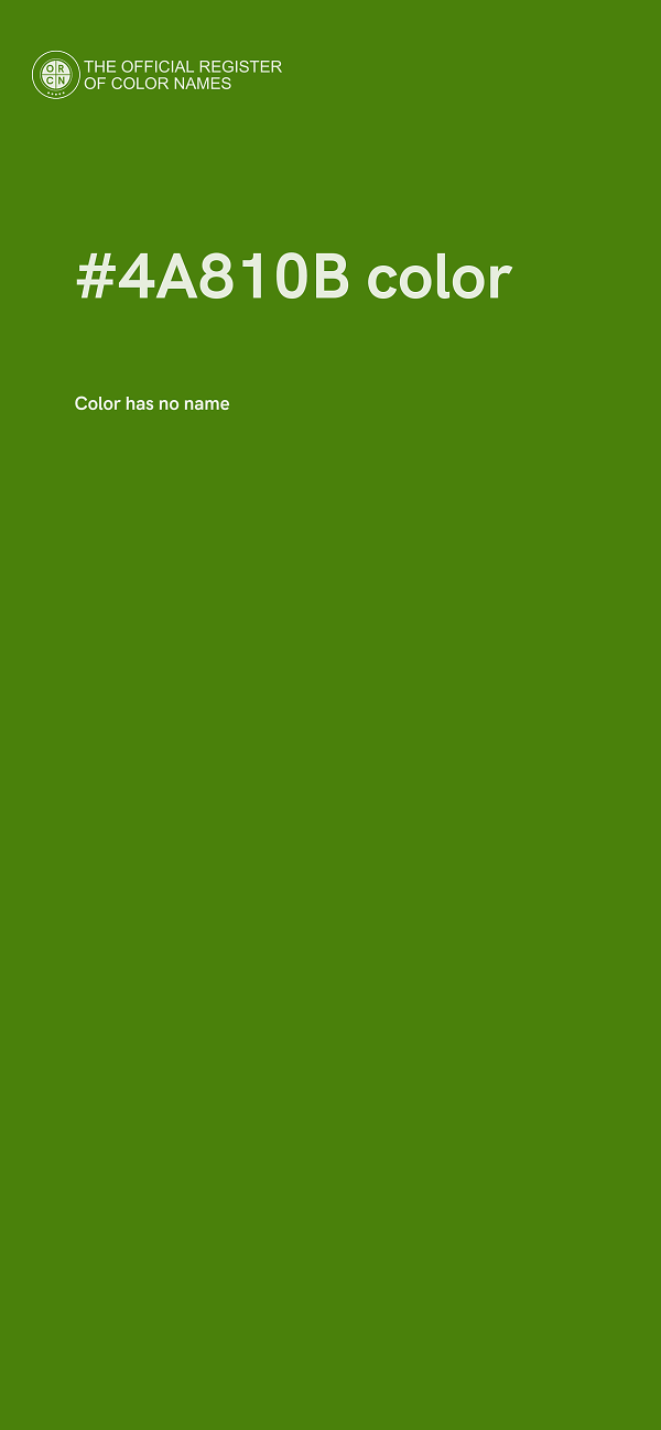 #4A810B color image