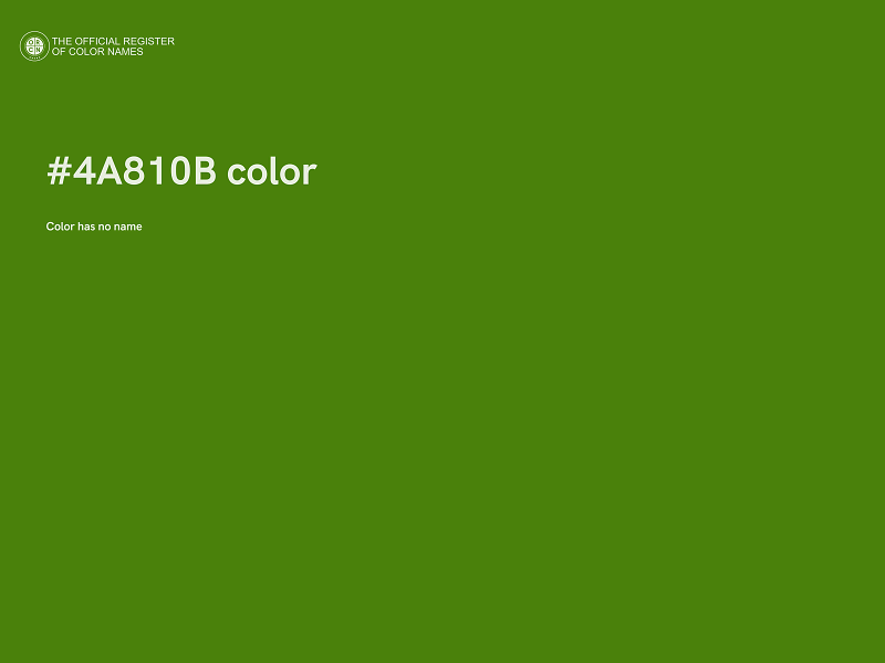 #4A810B color image