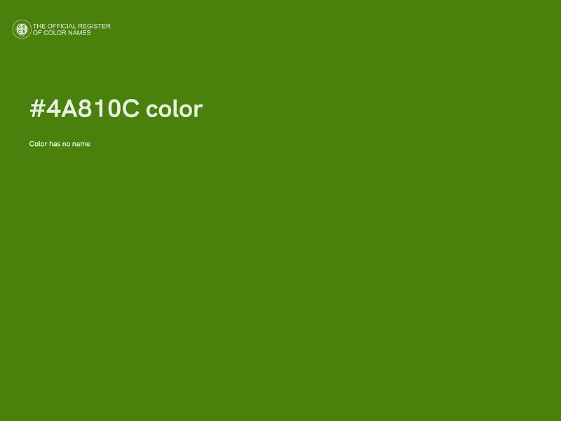 #4A810C color image