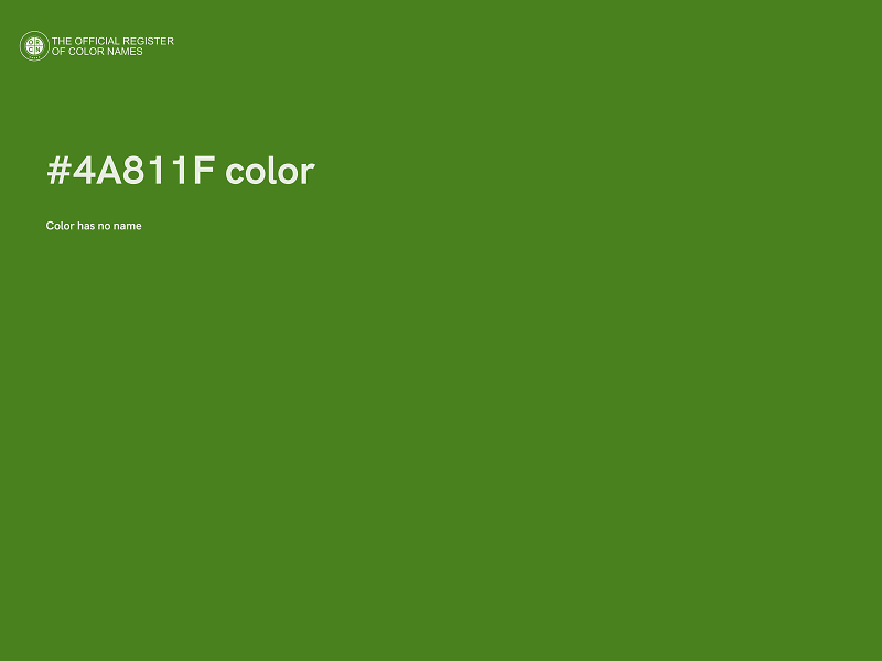 #4A811F color image