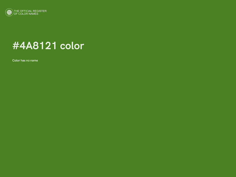 #4A8121 color image
