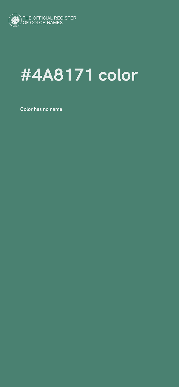 #4A8171 color image