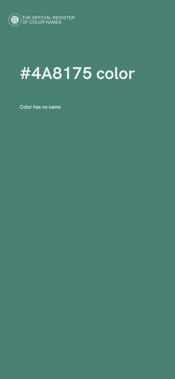 #4A8175 color image