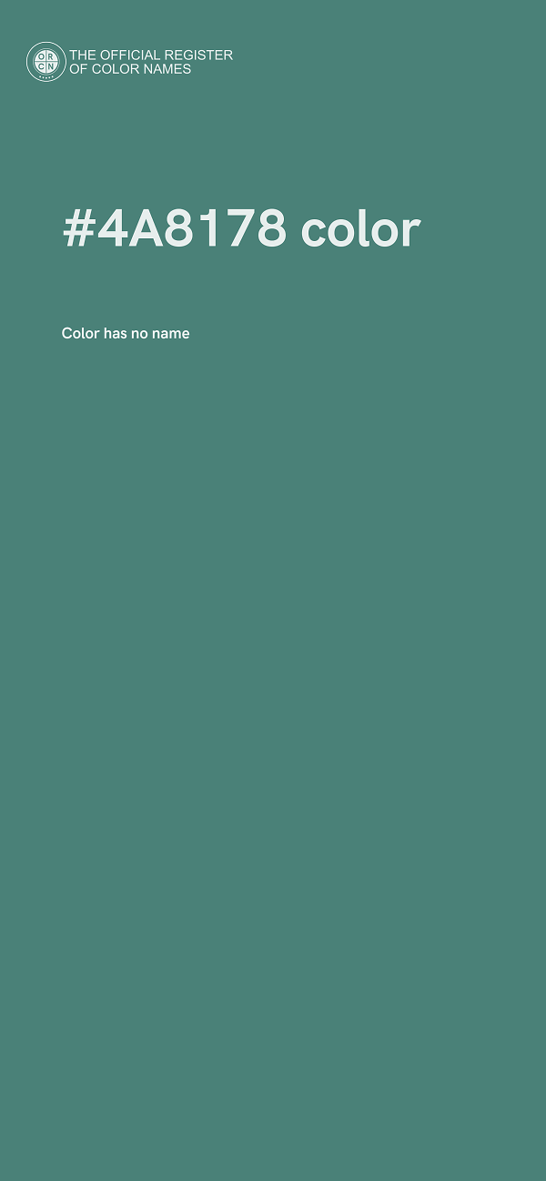 #4A8178 color image