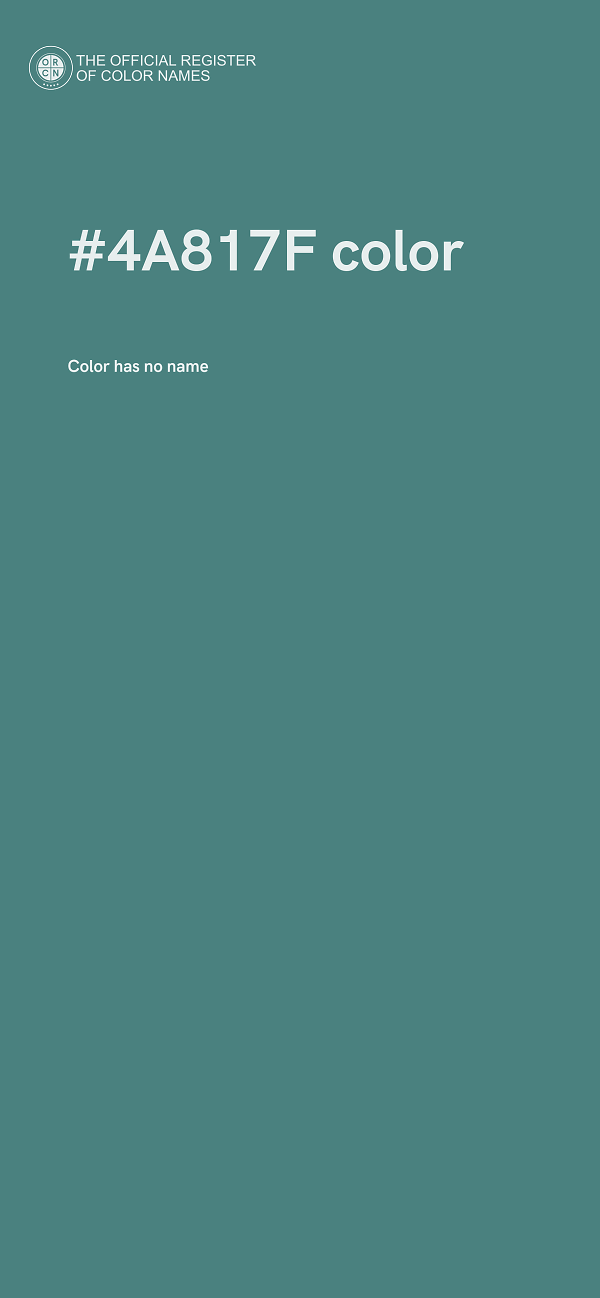 #4A817F color image