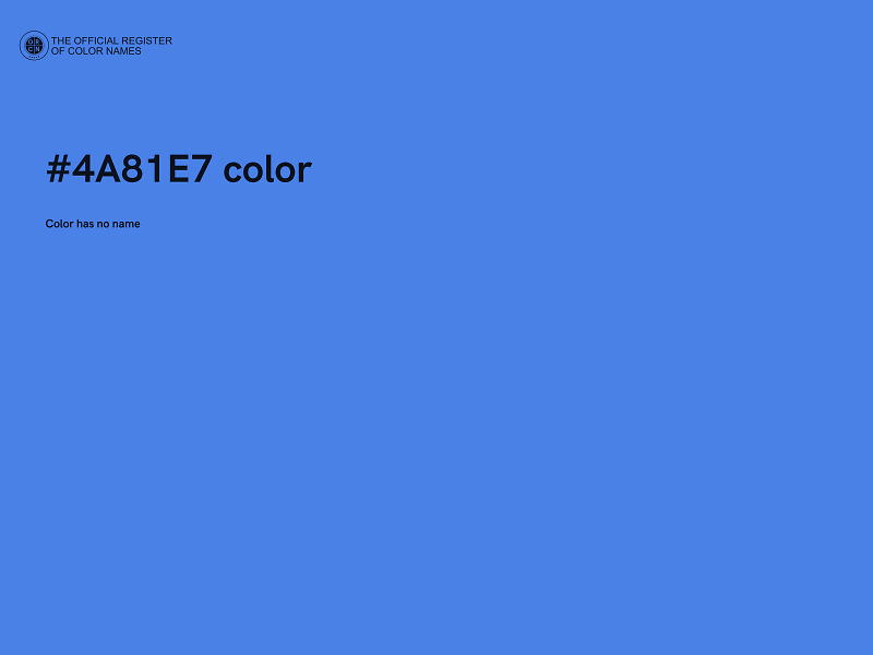 #4A81E7 color image