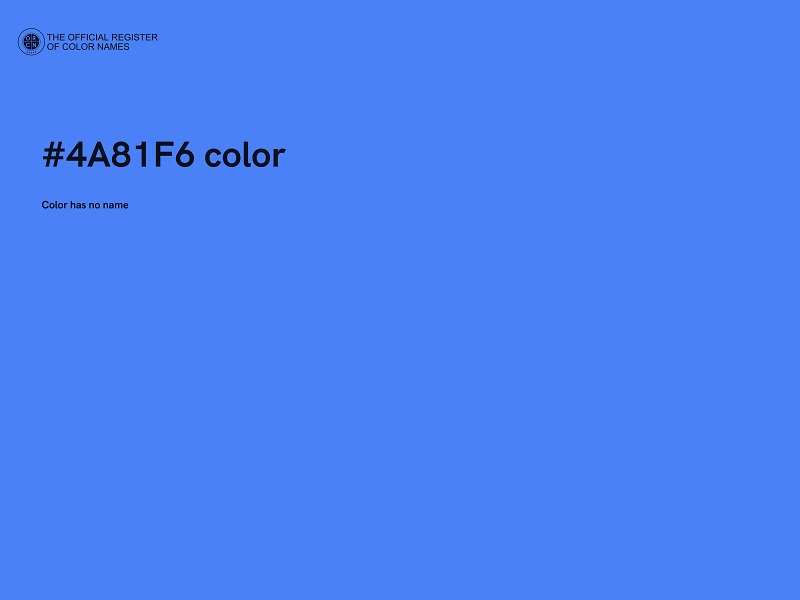 #4A81F6 color image