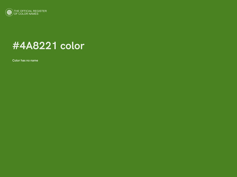 #4A8221 color image