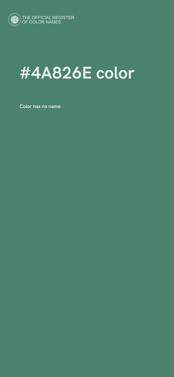 #4A826E color image